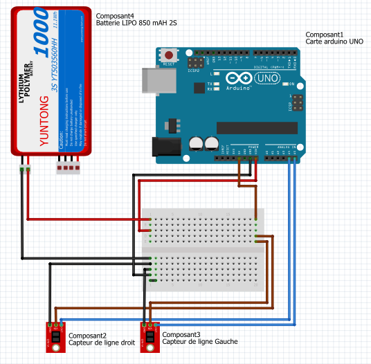 Cablage capteur ligne 1